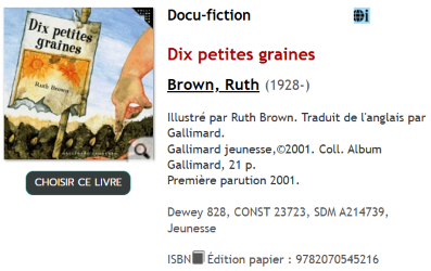 Livre Dix petites graines