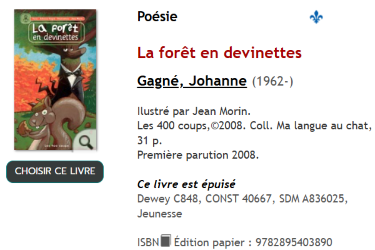 Livre La forêt des devinettes