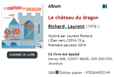 Livre Le chateau du dragon
