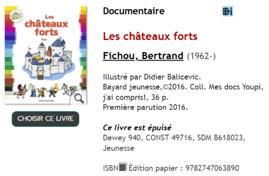 Livre Les chateaux forts