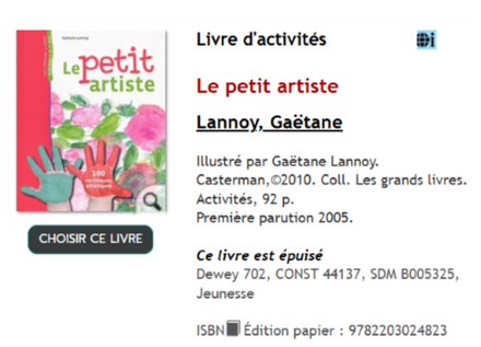 Livre Le petit artiste