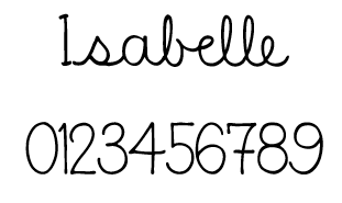 Police d'écriture Isabelle
