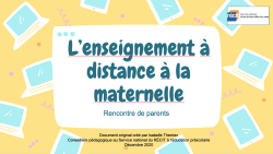 Rencontre parents à distance
