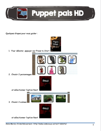 Cap écran tuto puppet